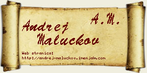 Andrej Maluckov vizit kartica